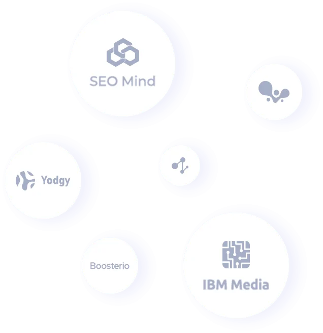 logos brancos e redondos de gigantes tecnologicos