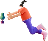 um cacto e uma pessoa de laranja